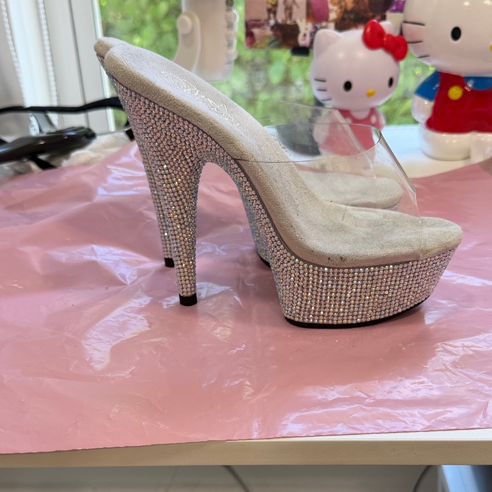 Dazzling Crystal Platform Heels